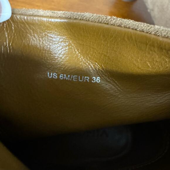 Vince Womens Hilda Low Heel Leather Suede Ankle Boots Light Fawn Tan Size 6 NWOB - Picture 7 of 10